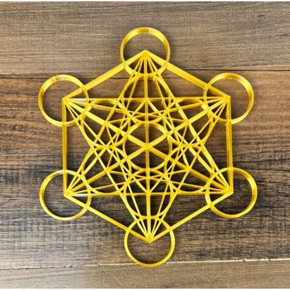 Metatron Cube Meditation Sacred Geometry 3D Printed Wall Art